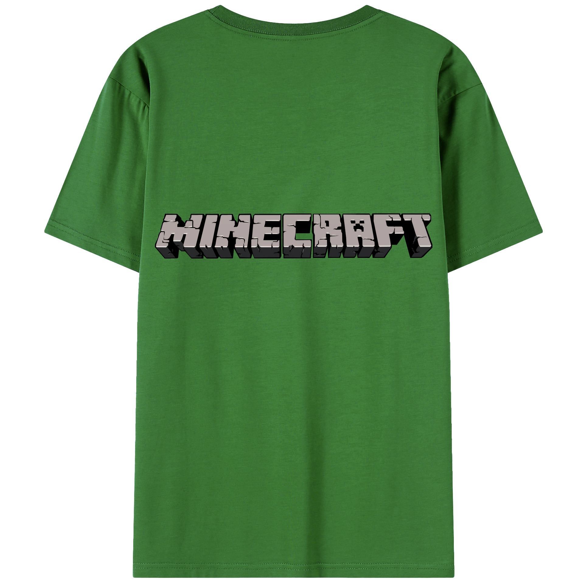（画像用） マインクラフト ブロックの世界 Minecraft MC Block world レディース半袖Tシャツ(バックプリント)